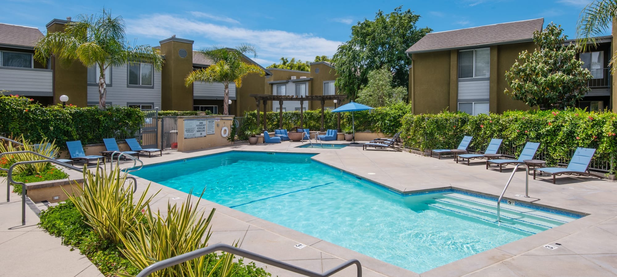 Resort-style pool at River Ranch, Simi Valley, California