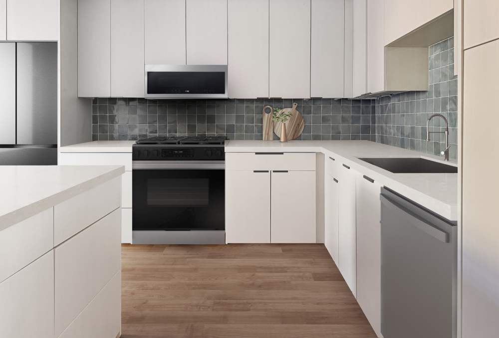 Modern kitchen at RIVA Solana Beach in Solana Beach,California