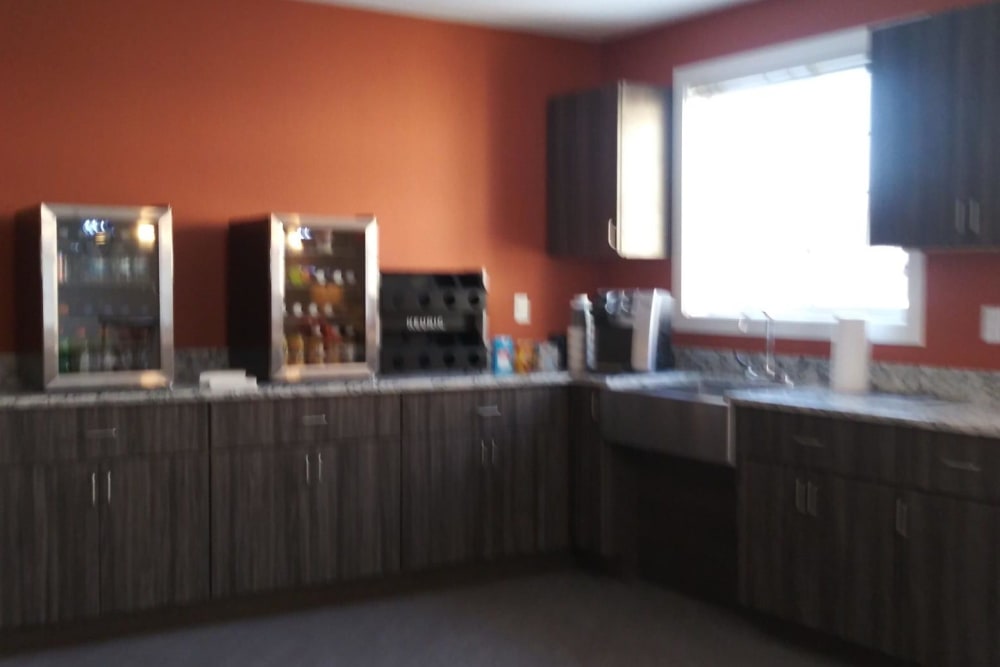 Community kitchen for residents at Arlington Place of Red Oak in Red Oak, Iowa