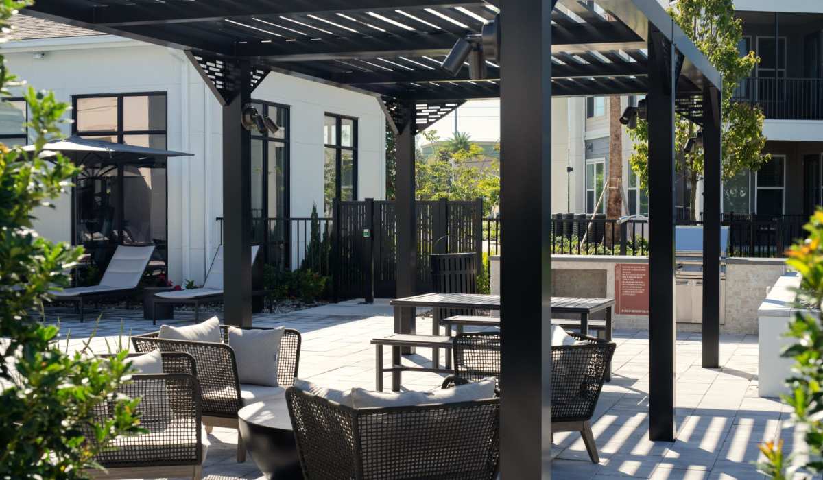 Outer patio area at Afton Palms in Sanford, Florida