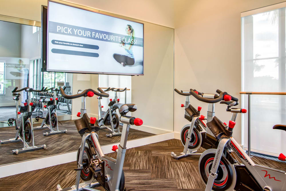 Spin studio at Luzano in Pompano Beach, Florida