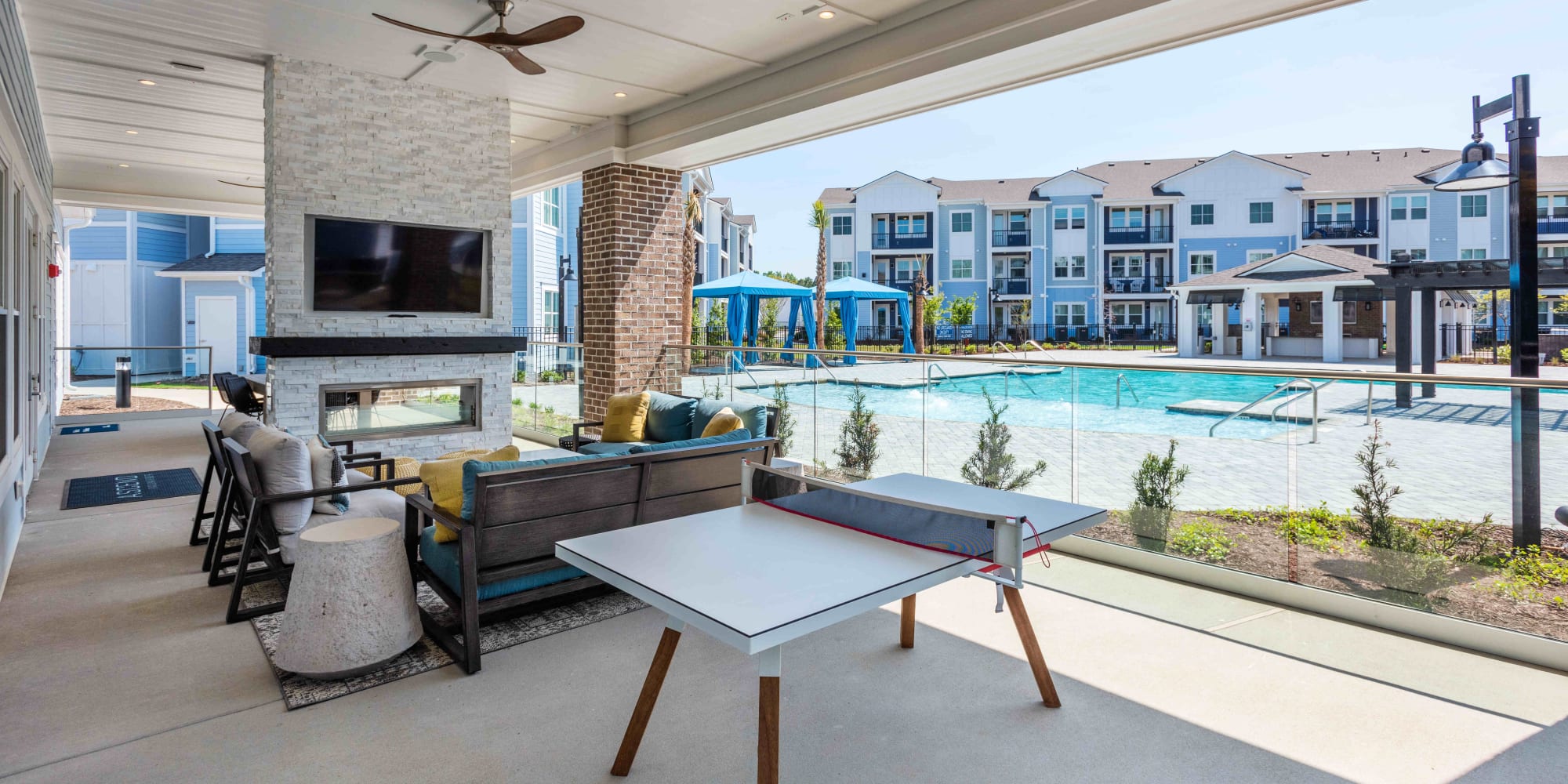 Poolside lounge at Artisan Carolina Forest in Myrtle Beach, South Carolina