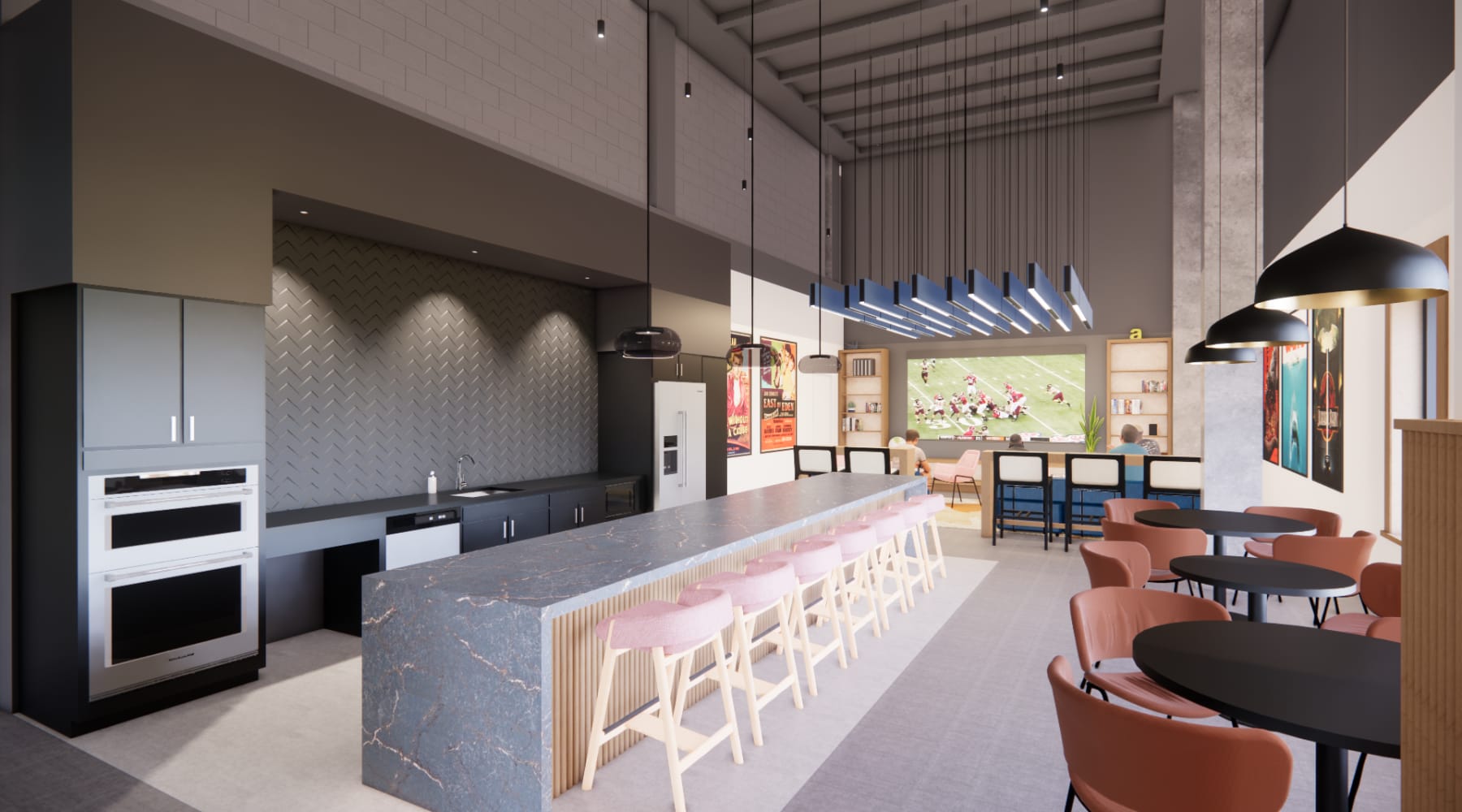 Indoor sky lounge at Altitude on Main, Richmond, Virginia