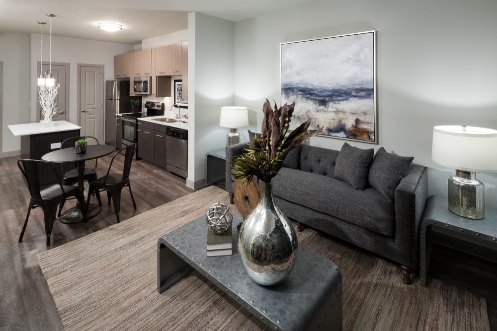 Spacious living room at Anatole at the Pines in Conroe, Texas