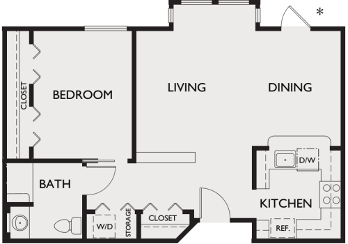Independent Living One Bedroom II at Tuscany at McCormick Ranch in Scottsdale, Arizona