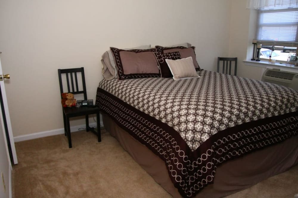 Bedroom at Ocean Harbor Apartments in Belmar, New Jersey