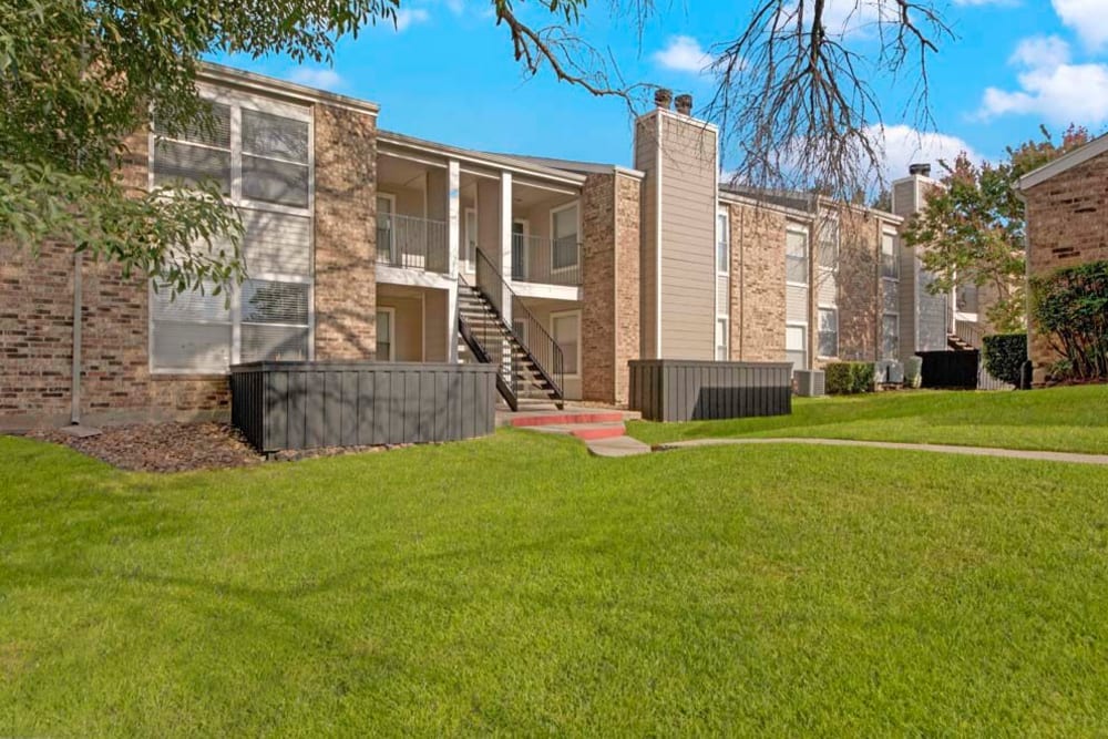 Safe and secure building entrance at The Fairway Apartments in Plano, Texas