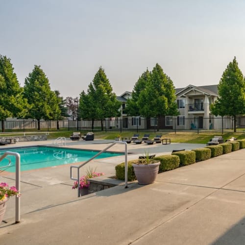 Swimming pool at Rockwood Lodge in Coeur D Alene, Idaho