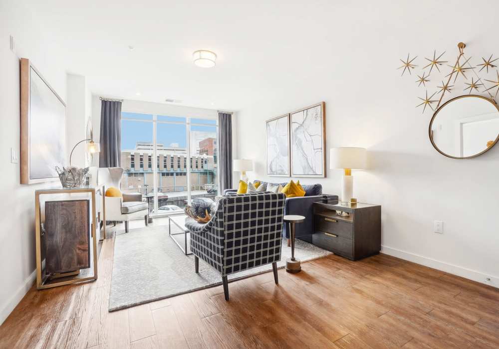 Huge living room at Carroll at Bellemeade in Greensboro, North Carolina