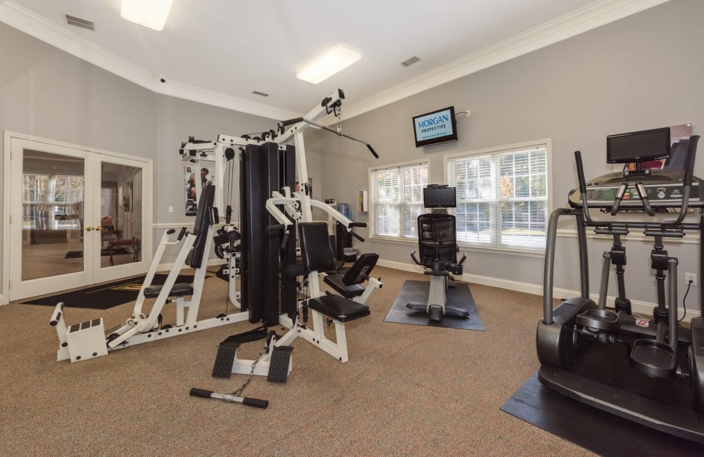 Fitness center at Forest Oaks Apartment Homes in Rock Hill, South Carolina