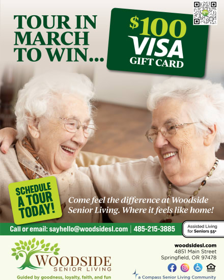 Woodside March Special at Woodside Senior Living in Springfield, Oregon