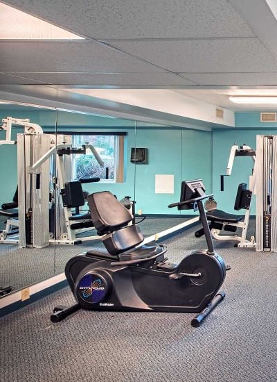 Fitness center at Avalon Arms Apartments in Avalon, PA