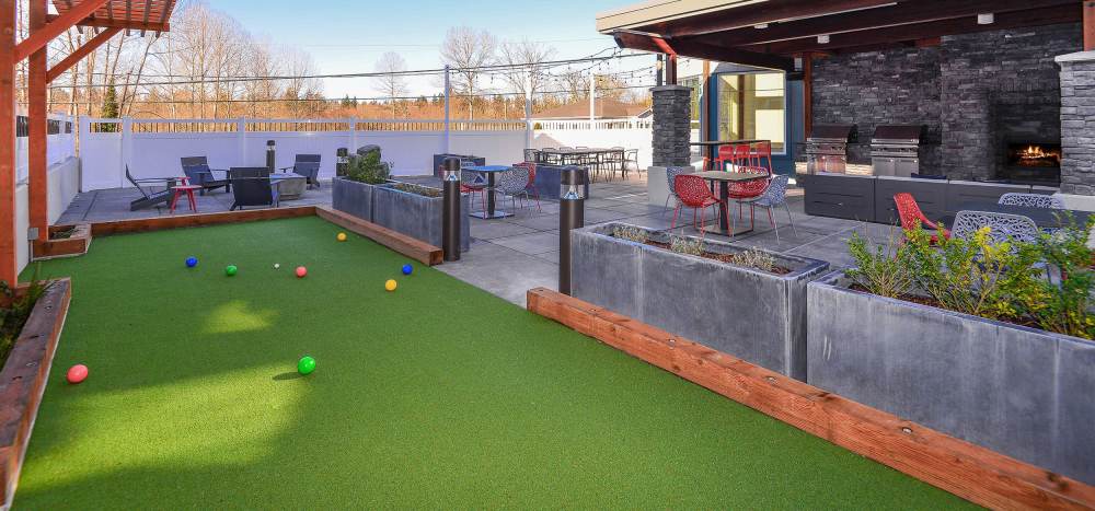 A dog-park at Allegro in Lynnwood, Washington