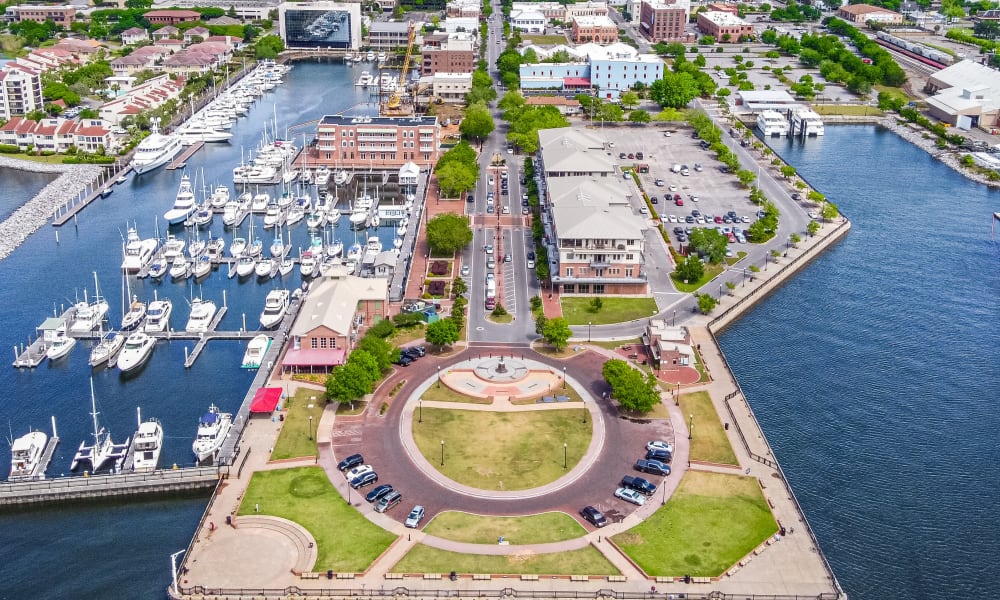 City aerial view at The Ascend at Pensacola Bay in Pensacola, Florida