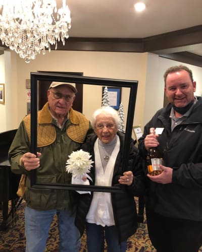 A group displaying an award at The Lakes of Paducah in Paducah, Kentucky