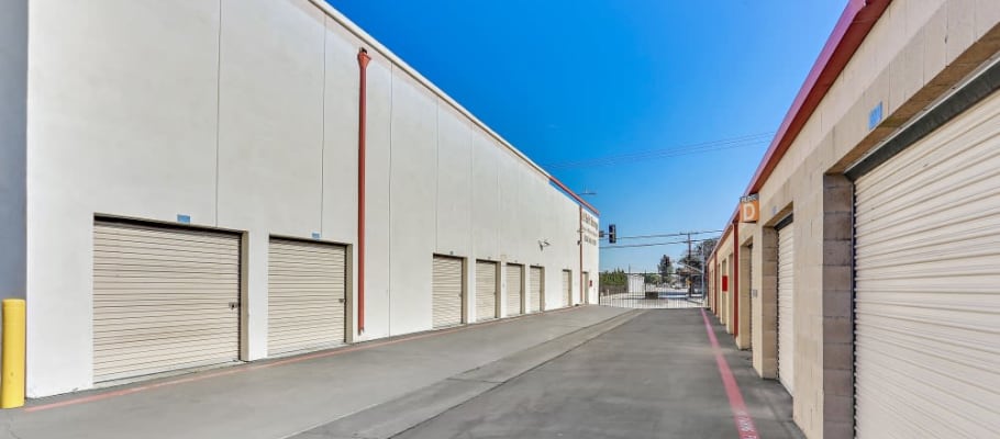 Outdoor storage units at A-1 Self Storage in El Monte, California