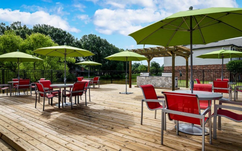 BBQ deck at Southwind Apartments in Richland, Mississippi