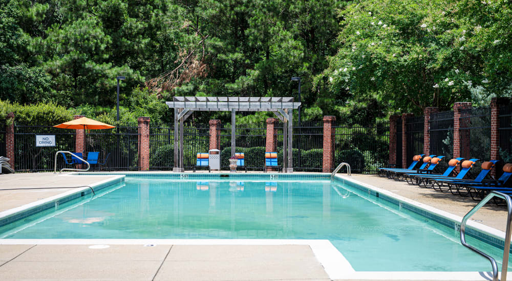 The sparkling community swimming pool at Midsouth 301 in Jackson, Mississippi