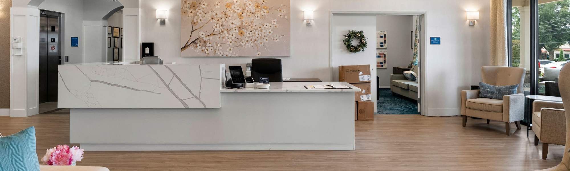 Leasing office at The Barclay at Whiskey Road in Aiken, South Carolina