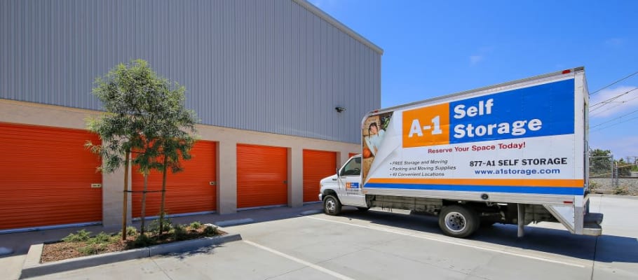 Moving truck for customers of A-1 Self Storage in San Diego, California
