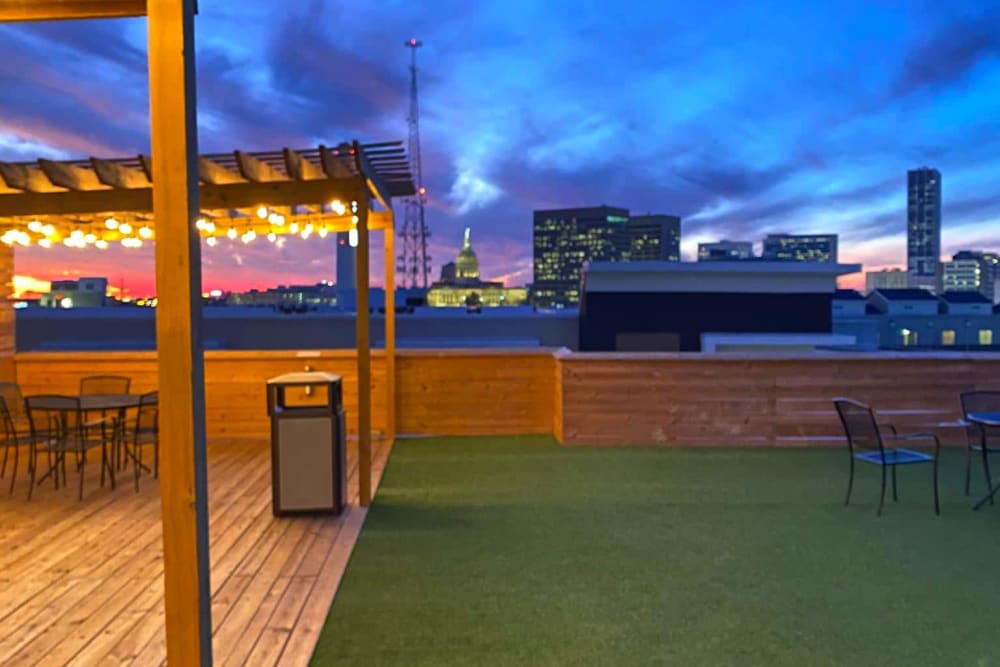 Rooftop deck at Mattress Factory Lofts in Atlanta, Georgia