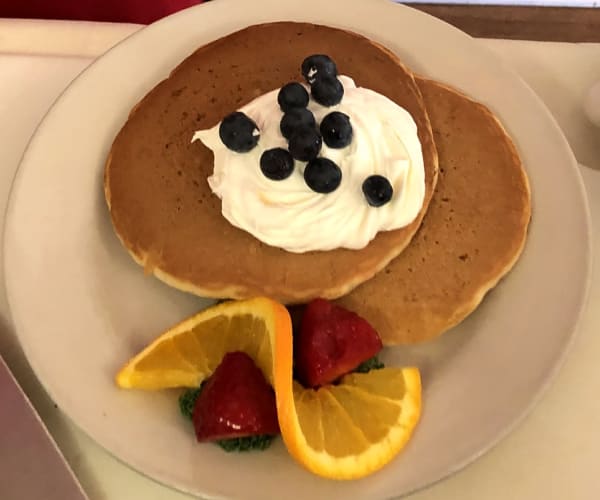 Pancakes served up at the senior facility at Traditions of Cross Keys in Glassboro, New Jersey