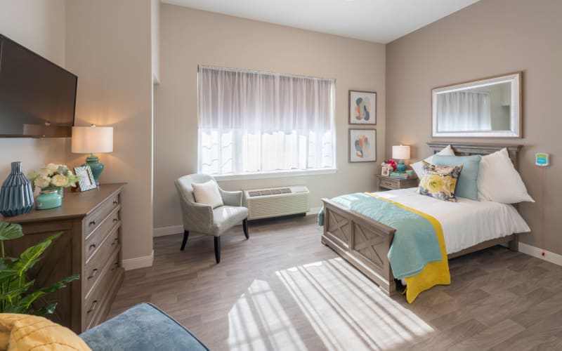 Serene bedroom at Blossom Springs in Oakland Twp, Michigan