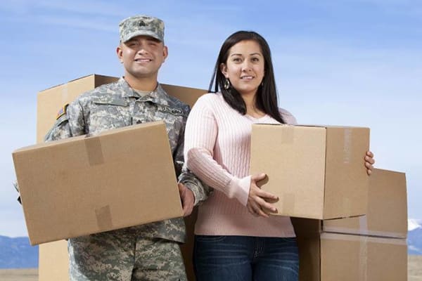 A military family moving with Crown Self Storage in N Las Vegas, Nevada