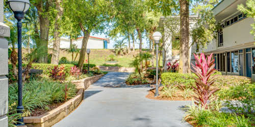 Lush greenery outdoor at MainGate Village in Kissimmee, Florida