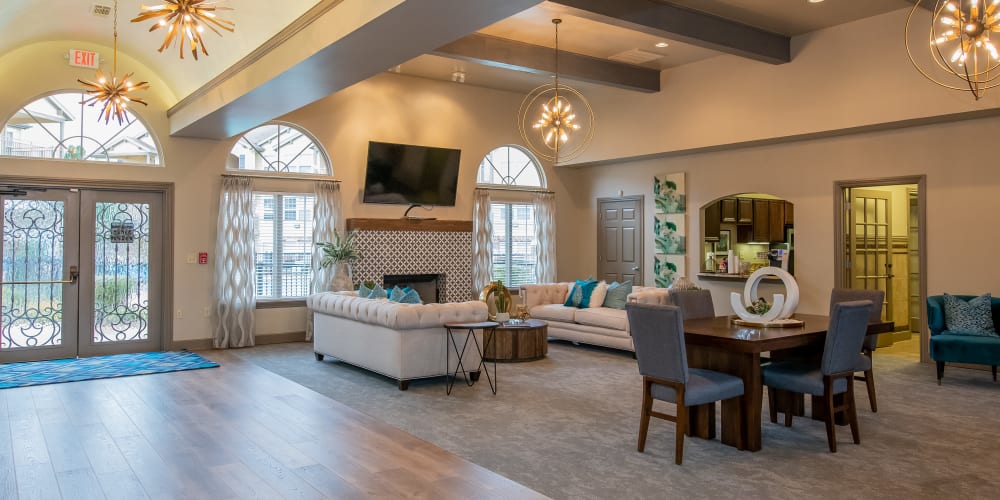 Luxurious clubhouse at Tuscany Place in Lubbock, Texas