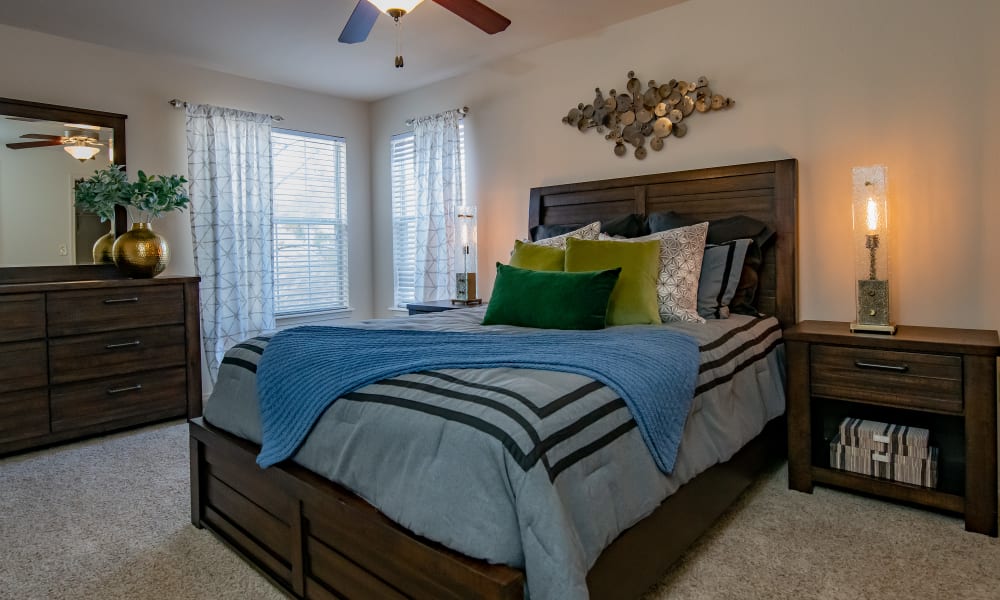 Bedroom at Nickel Creek Apartments in Tulsa, Oklahoma