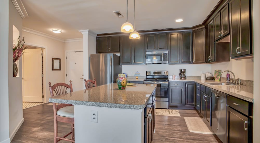 Fully equipped kitchen at Kettle Point Apartments in East Providence, Rhode Island