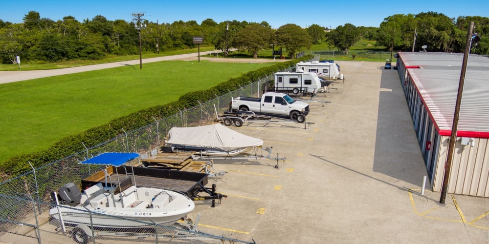 RV, Boat, and Auto storage at StorQuest Economy Self Storage in Texas City, Texas
