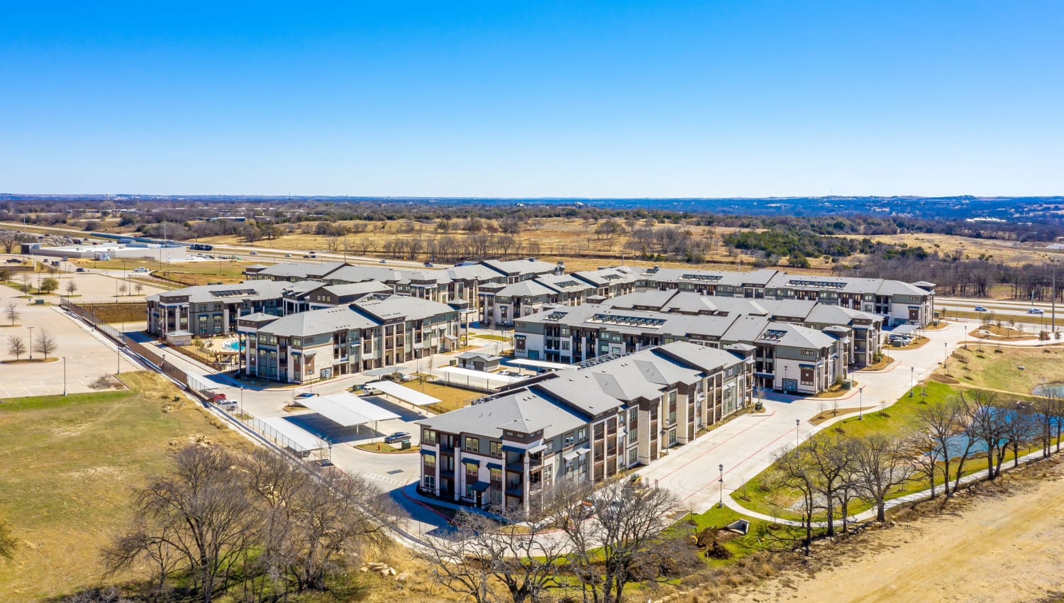 Aerial view of Olympus Hudson Oaks in Hudson Oaks, Texas