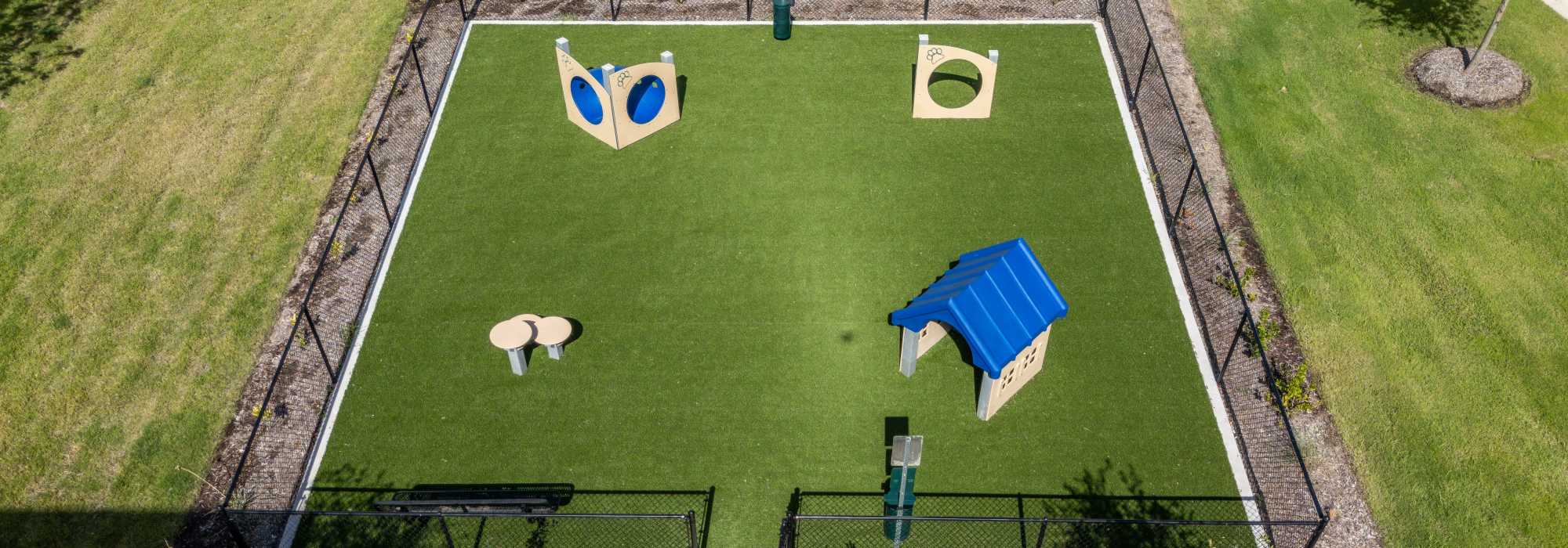 Bark park at Emerald Place in Lancaster, Ohio