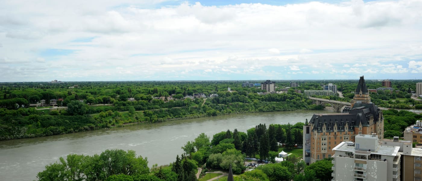 Saskatchewan River near Saskatoon Tower in Saskatoon