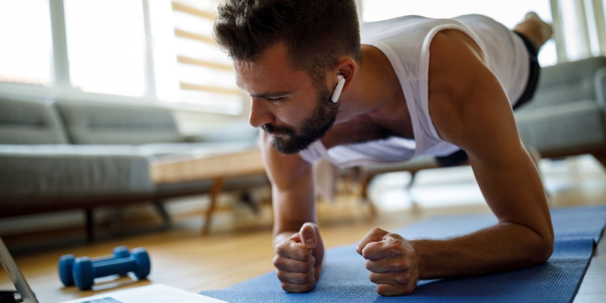 Resident exercising at Marquis at Stonegate in Fort Worth, Texas