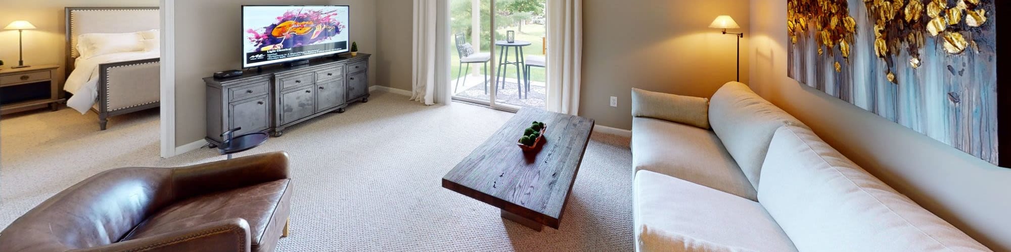 Living area at Park Lane Apartments in Depew, New York