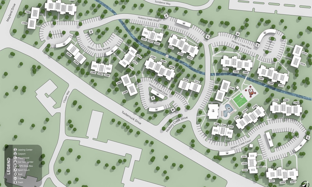 Sitemap of Hickory Creek in Henrico, Virginia