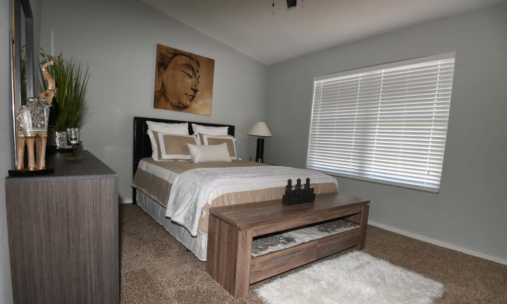 Apartment bedroom at Las Ventanas in Alamogordo, New Mexico