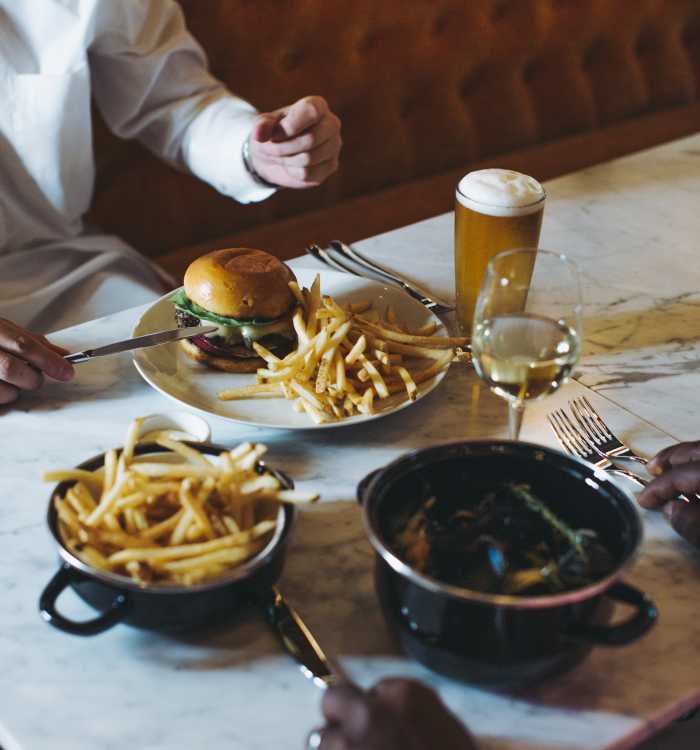 Burger and fries near Crosby Hill in Wilmington, Delaware