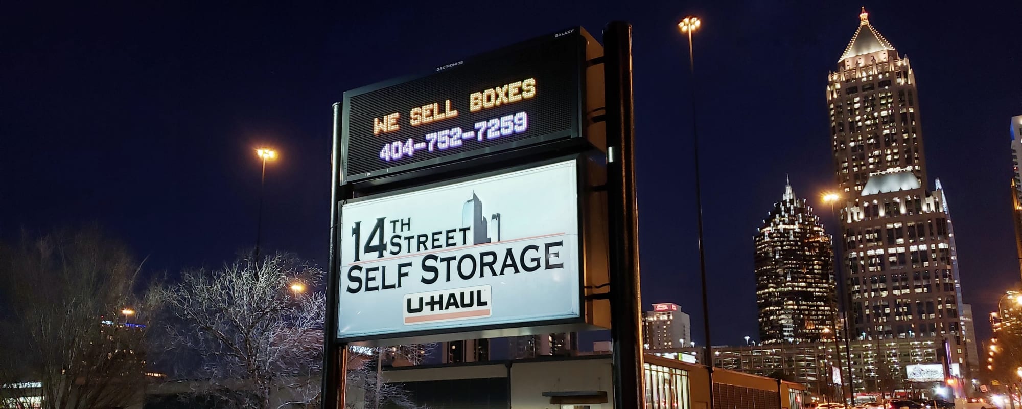 Front of building at Space Shop Self Storage in Atlanta, Georgia