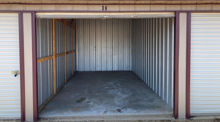 A storage unit at KO Storage in Pillager, Minnesota