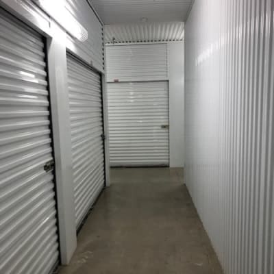 Hall of indoor units at Storage Star Quail Creek in Laredo, Texas