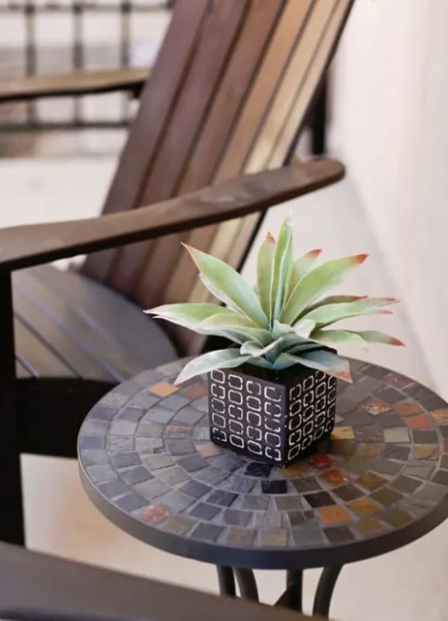 Patio chairs at Sunrise Residences Apartment Homes in Fairfield, California