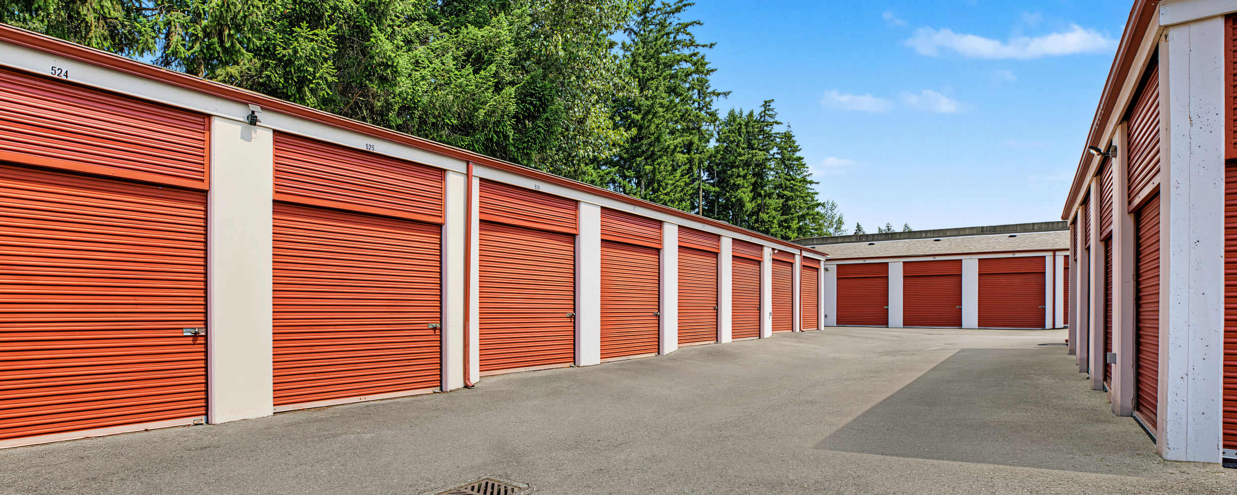 Outside units at Centennial Storage in Bonney Lake, Washington