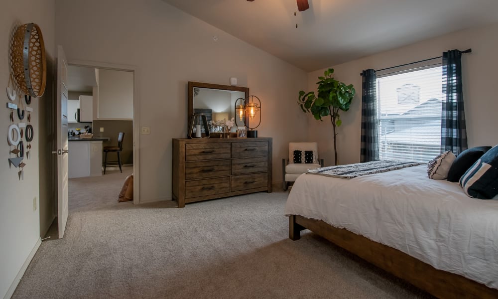 Bedroom at Stonehorse Crossing Apartments in Oklahoma City, Oklahoma