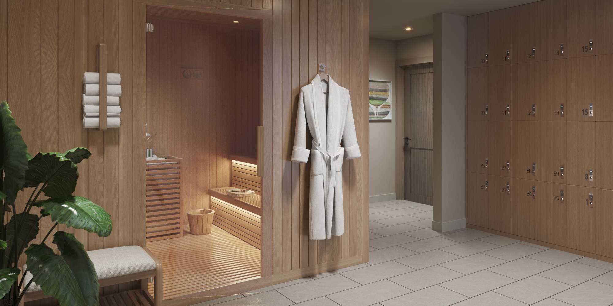 Sauna room at The Maxx and The Alexandra in Pittsburgh,Pennsylvania