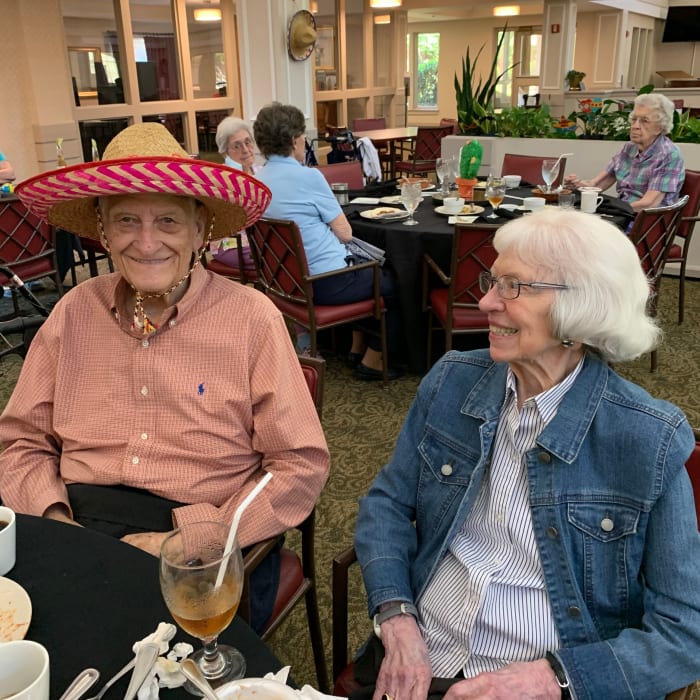 Resident couple at an event at The Foothills Retirement Community in Easley, South Carolina