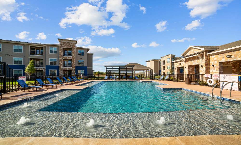 Sparlkling water pool at Brook Hollow in Wichita Falls, Texas